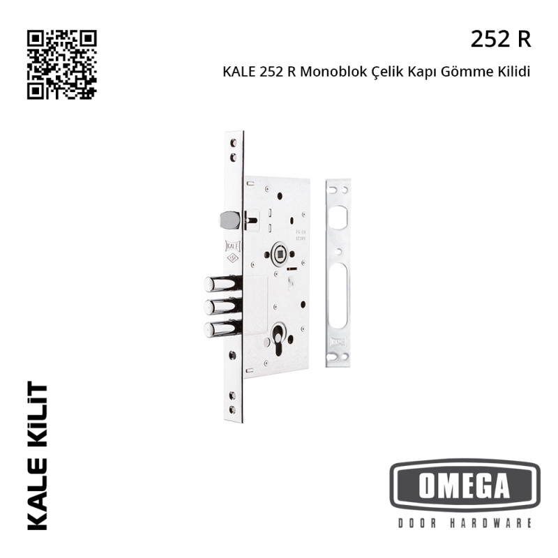 KALE 252 R Monoblok Çelik Kapı Gömme Kilidi