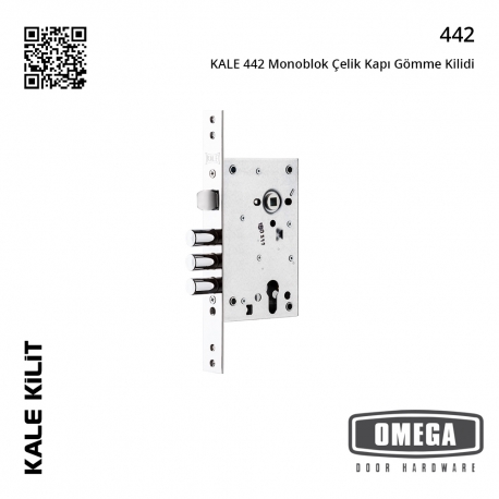 KALE 442 Monoblok Çelik Kapı Gömme Kilidi